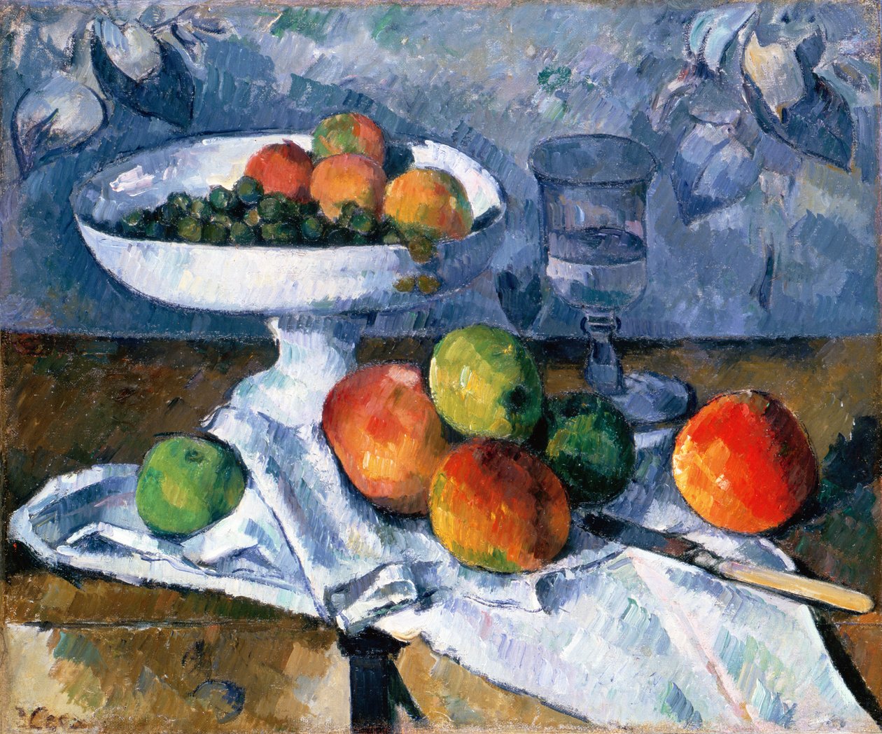 Bodegón con frutero de Paul Cézanne