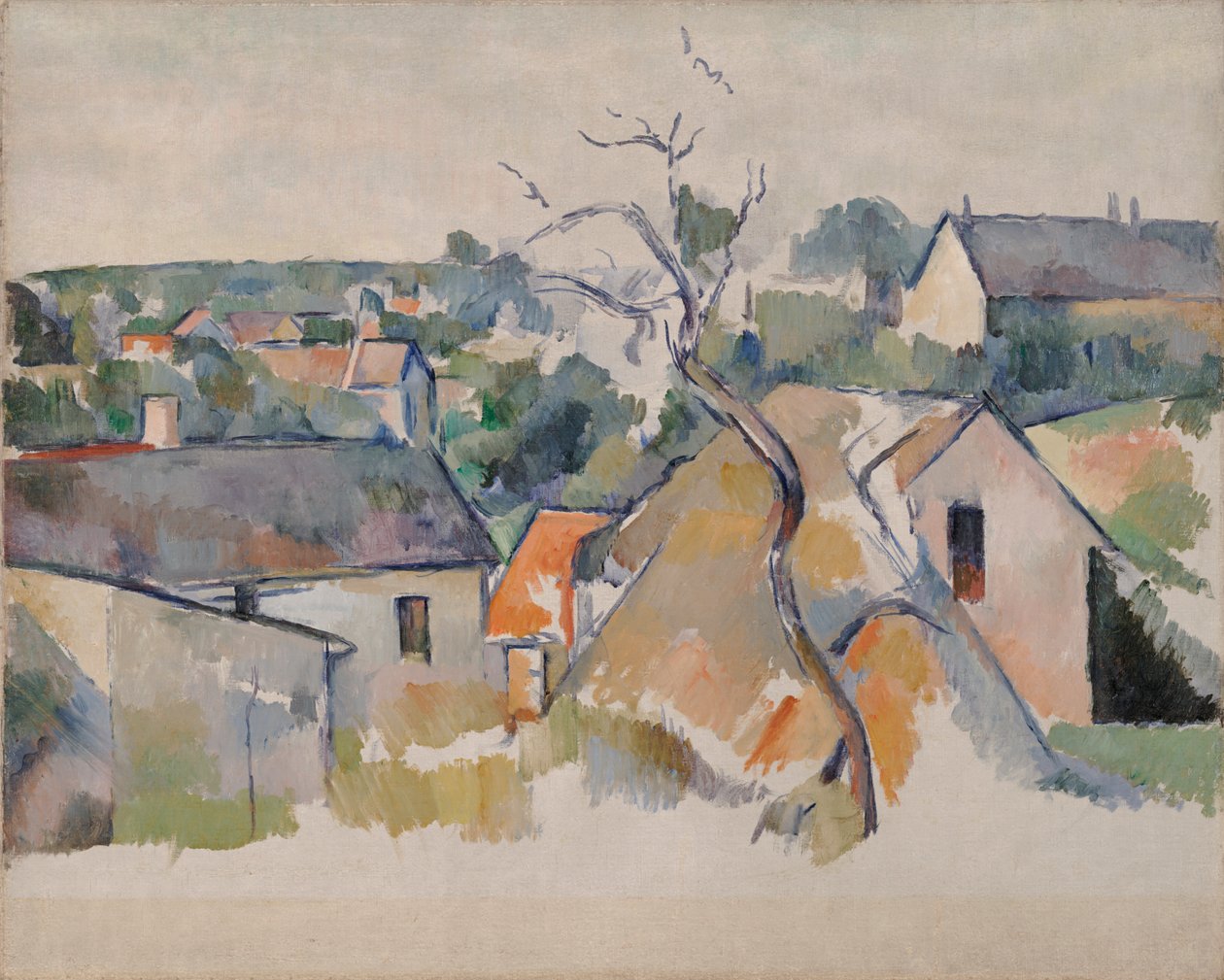 Los tejados, c.1898 (óleo sobre lienzo) de Paul Cézanne