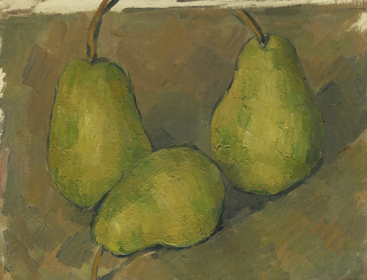 Tres peras de Paul Cézanne