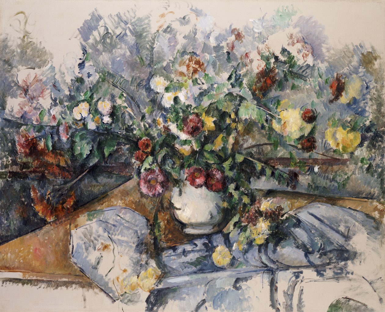 Un gran ramo de flores, c.1892-95 de Paul Cézanne