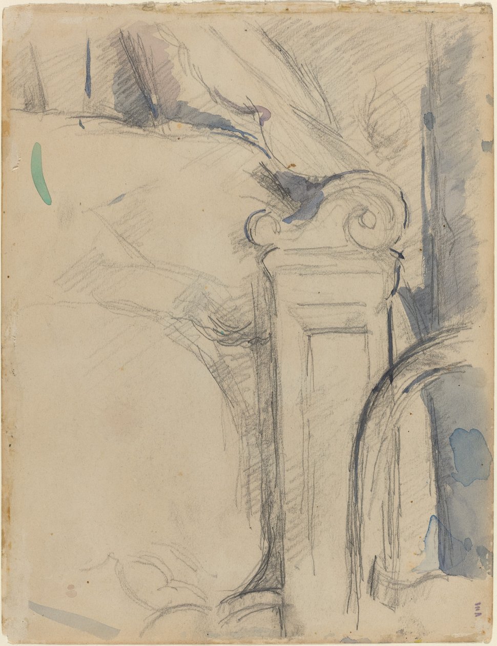 Poste de Cama [verso] de Paul Cézanne