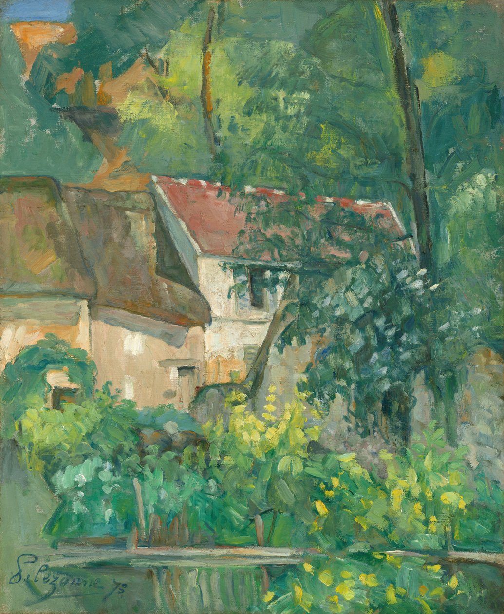 La Casa del Padre Lacroix, Auvers-sur-Oise de Paul Cézanne