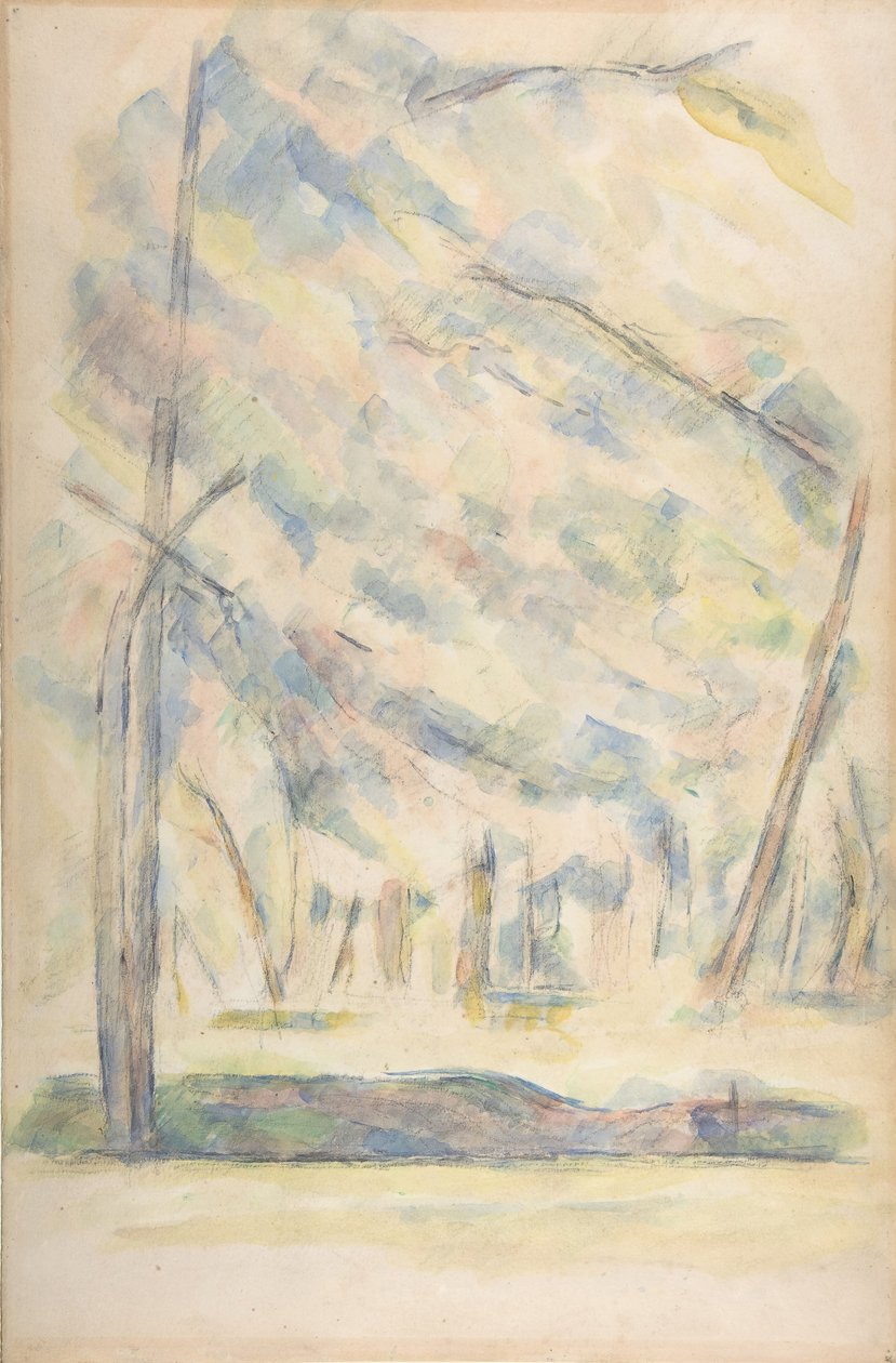 Paisaje (recto), Boceto de rocas (verso), n.d. de Paul Cézanne