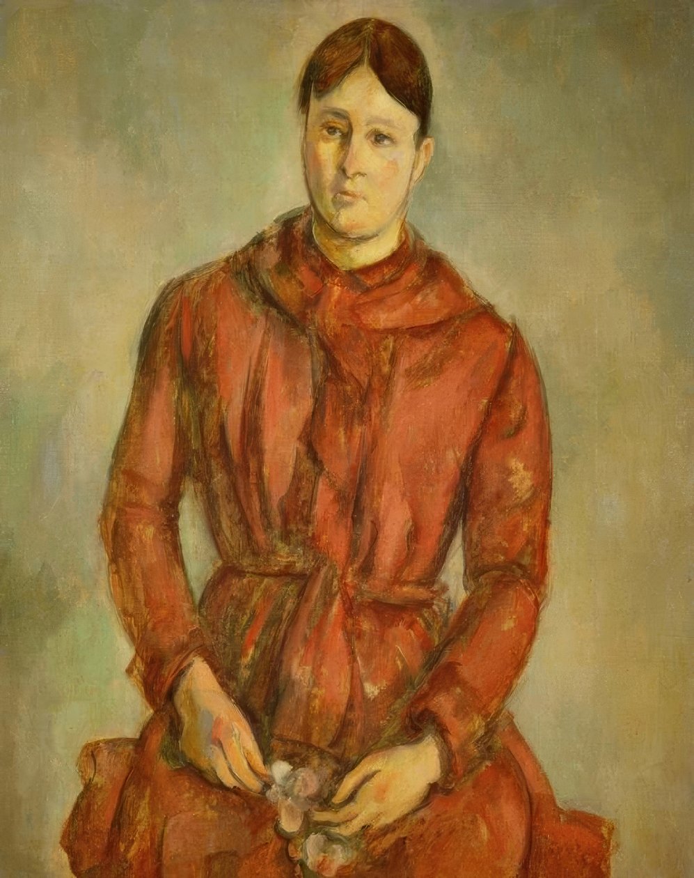 Madame Cézanne en rojo de Paul Cézanne
