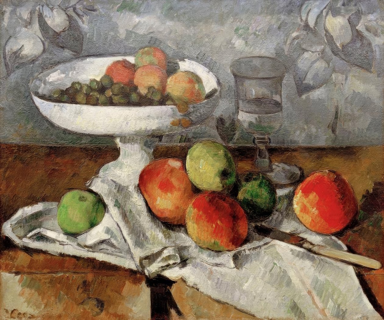 Naturaleza muerta con frutero de Paul Cézanne