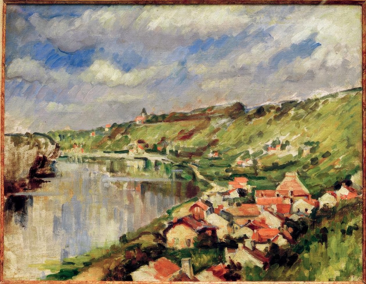 Paisaje al borde del Oise de Paul Cézanne