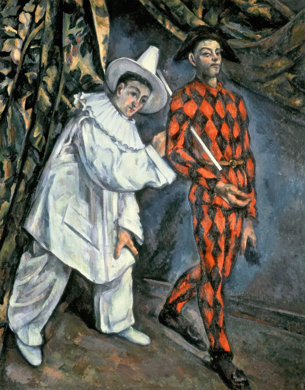 Pierrot y Arlequín (Mardi Gras), 1888 de Paul Cézanne