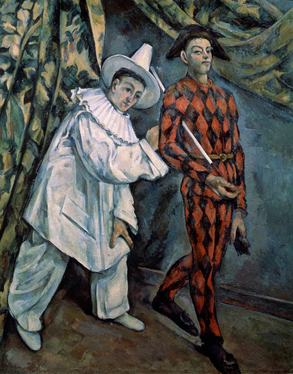 Pierrot y Arlequín Mardi-Gras, c1888 de Paul Cézanne