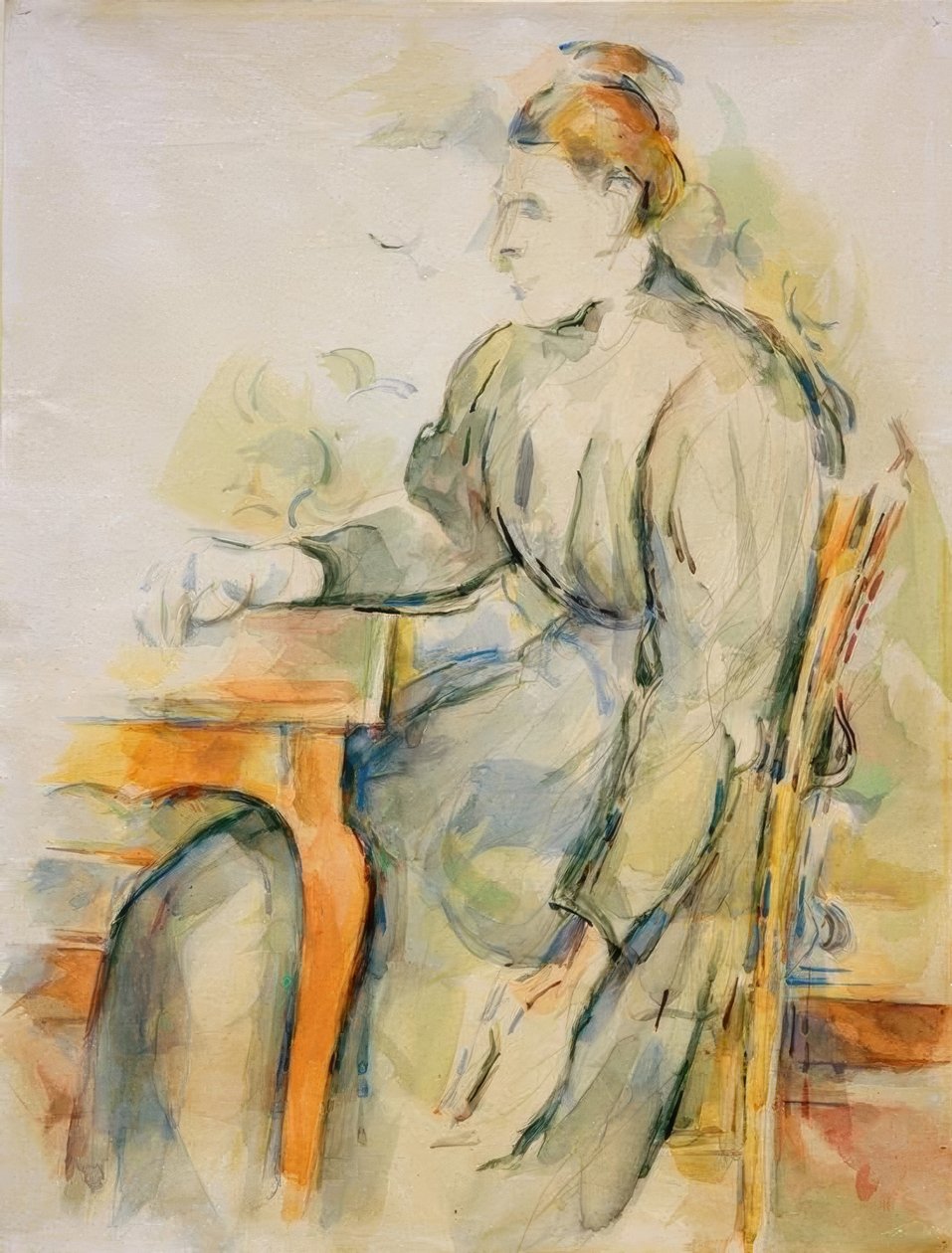 Mujer sentada (Mme Cézanne) de Paul Cézanne
