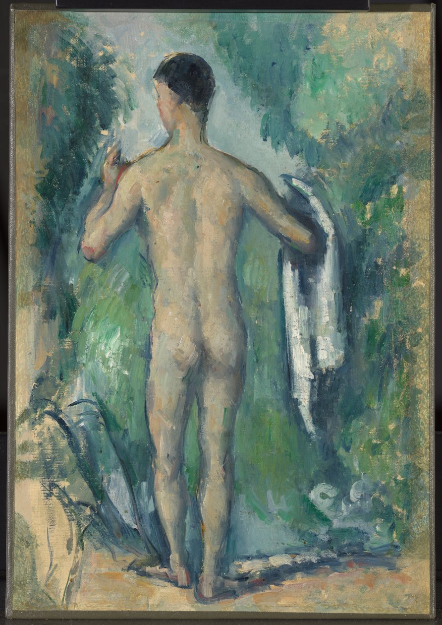 Bañista de Pie, Vista desde Atrás de Paul Cézanne