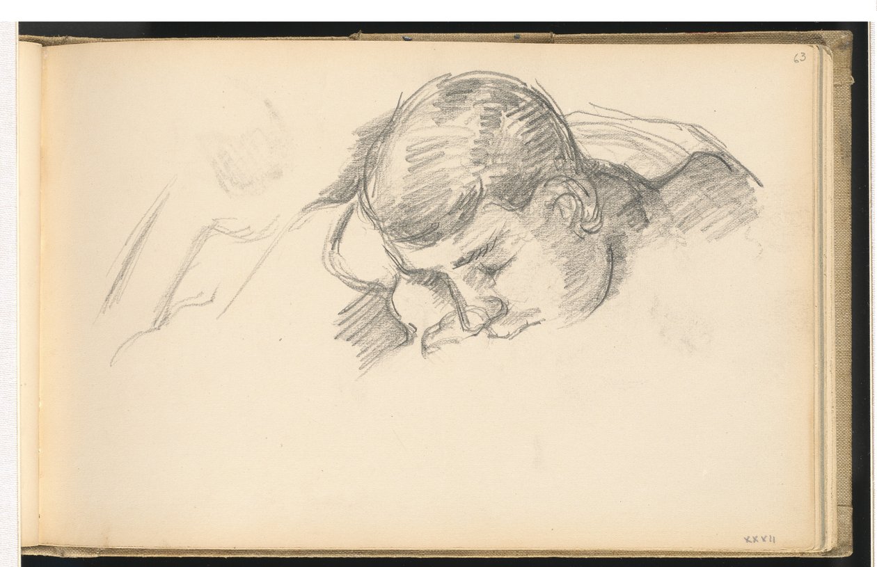 El hijo del artista leyendo, c. 1887 de Paul Cézanne