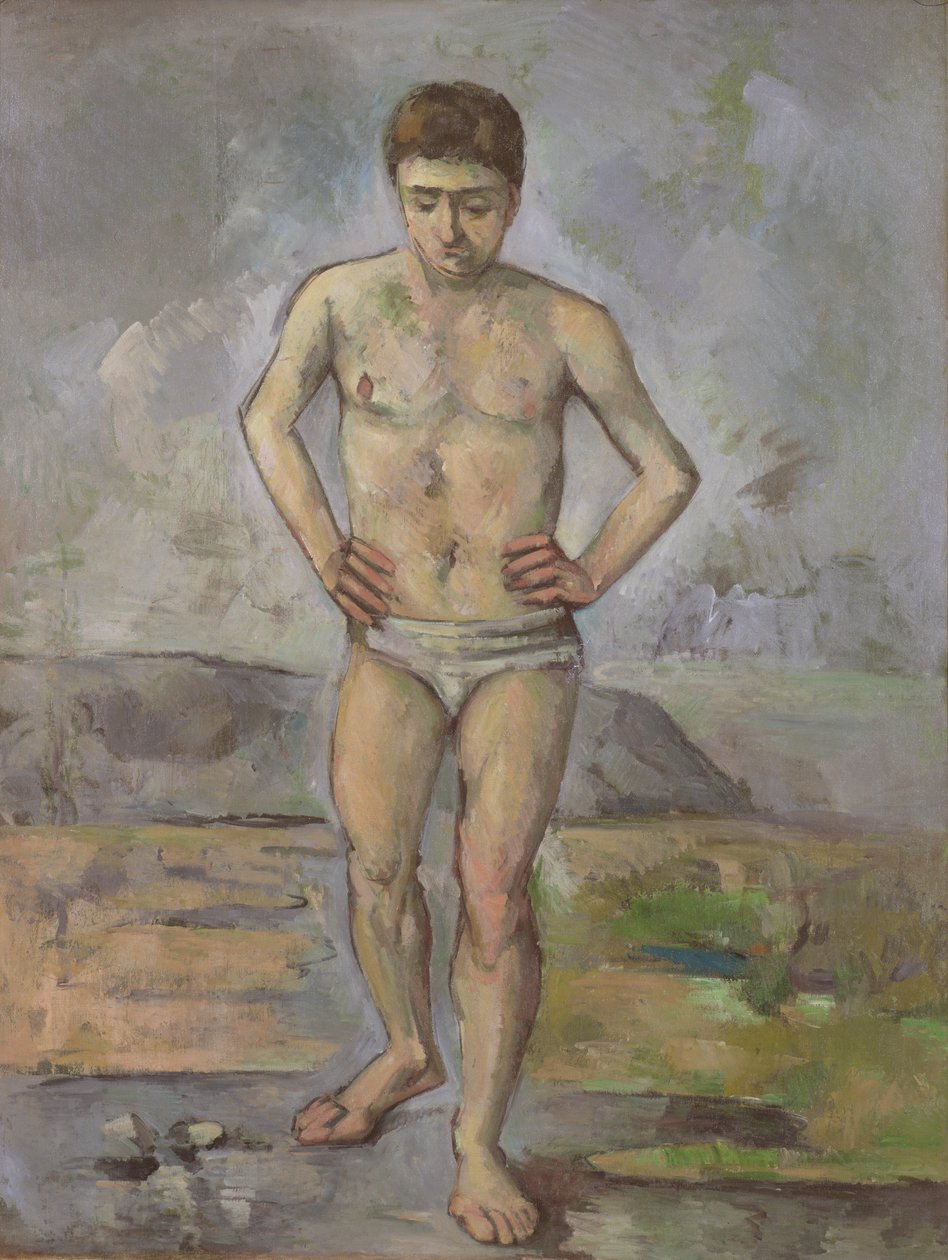 El bañista, c.1885 de Paul Cézanne