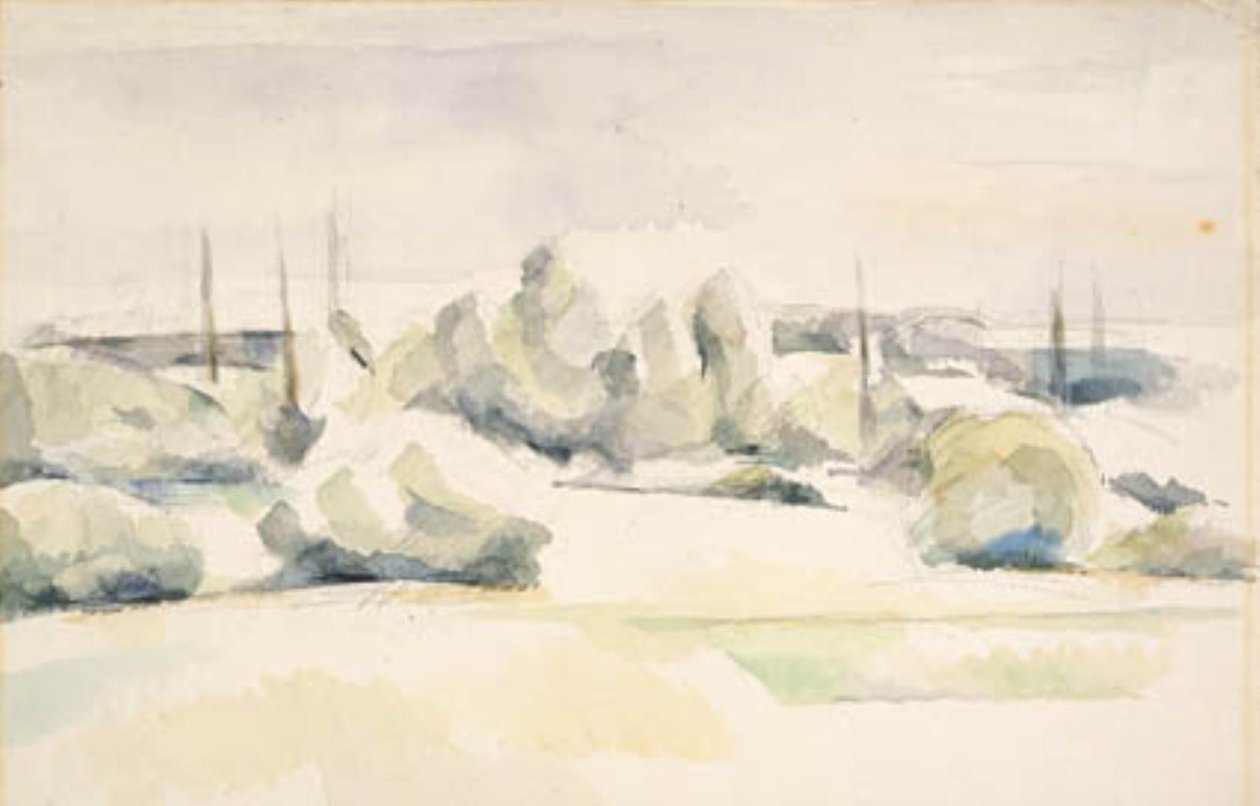 Las orillas de un río (Les Berges) de Paul Cézanne