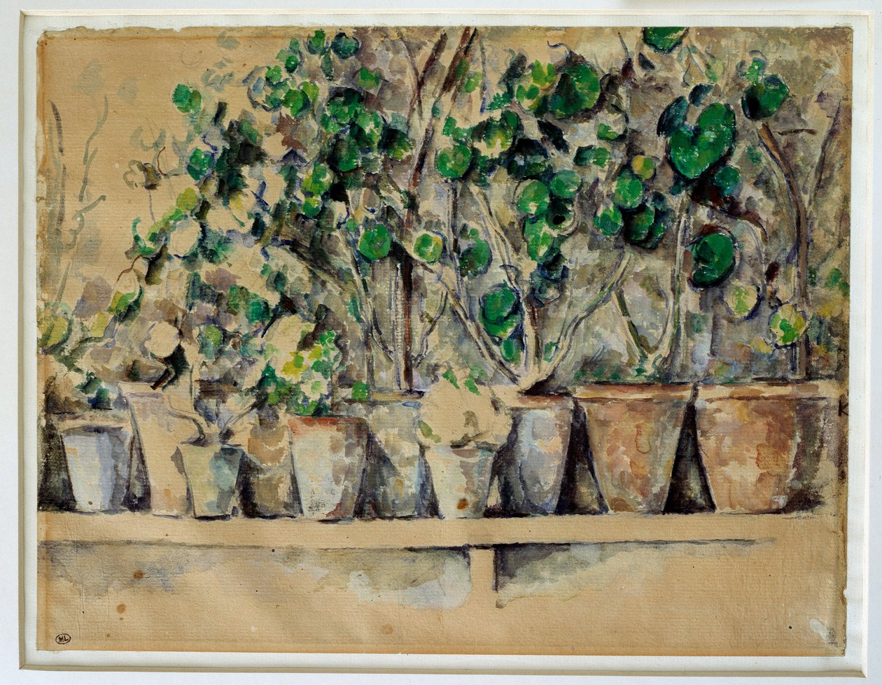 Las macetas de flores de Paul Cézanne