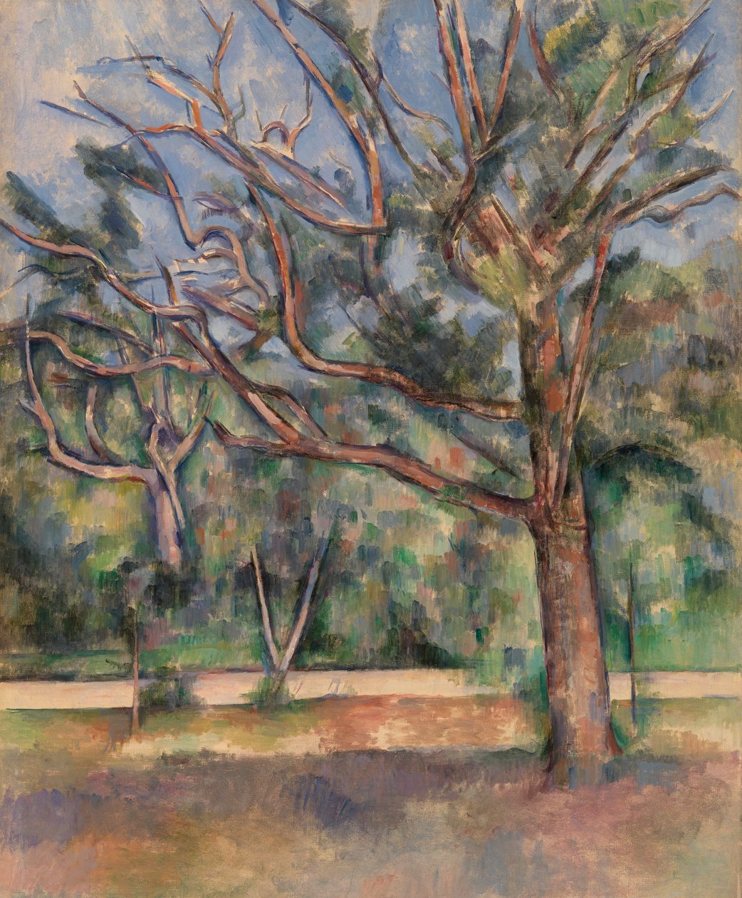 Árboles y camino (Arbres et route) de Paul Cézanne