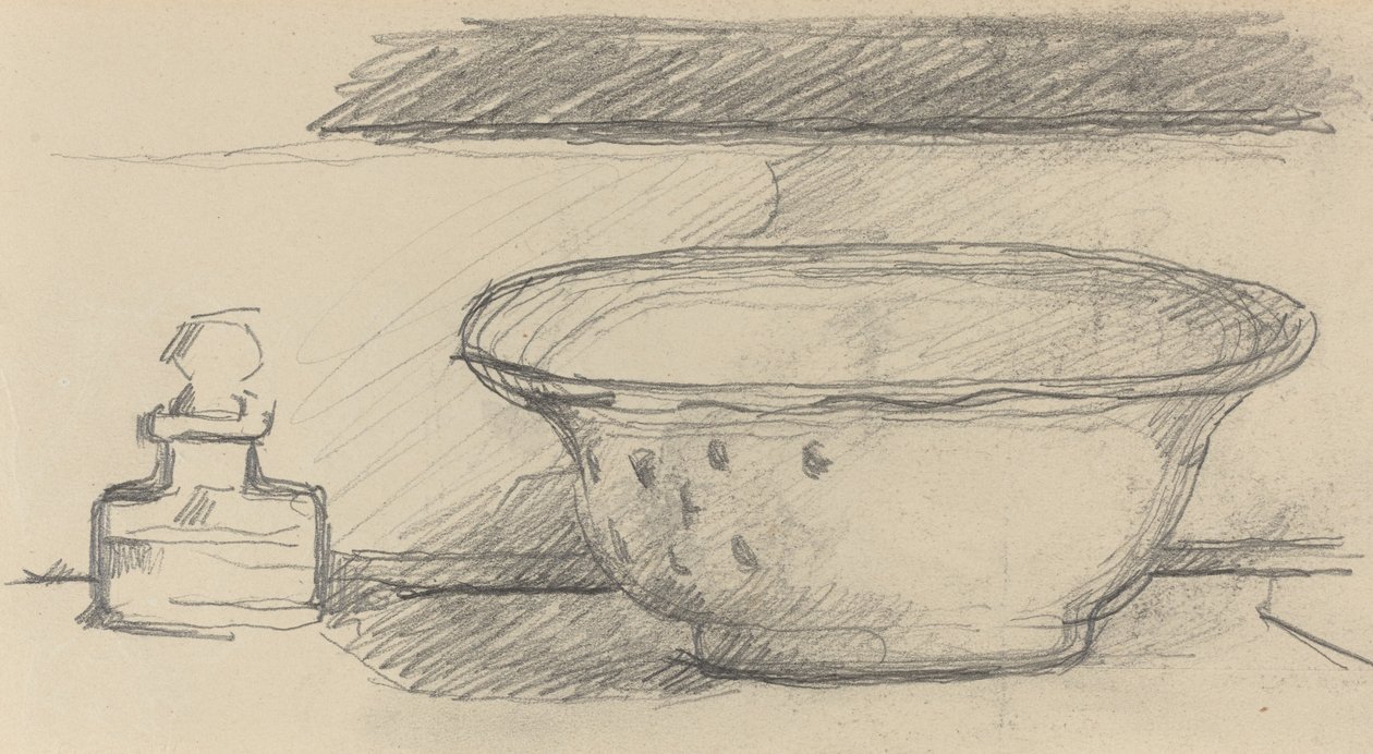 Lavabo y Botella de Perfume [recto], 1877-1881 de Paul Cézanne