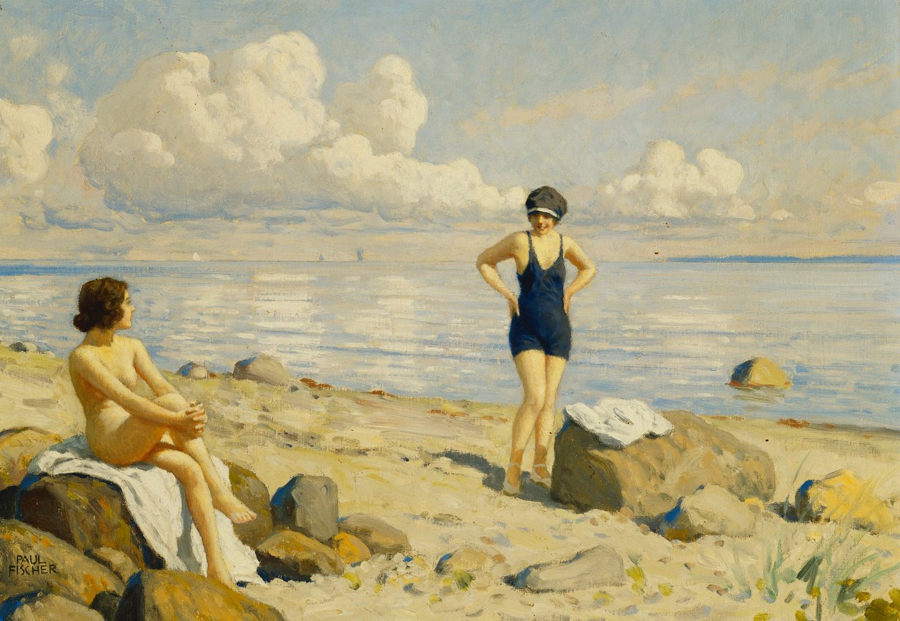 En la playa de Paul Fischer