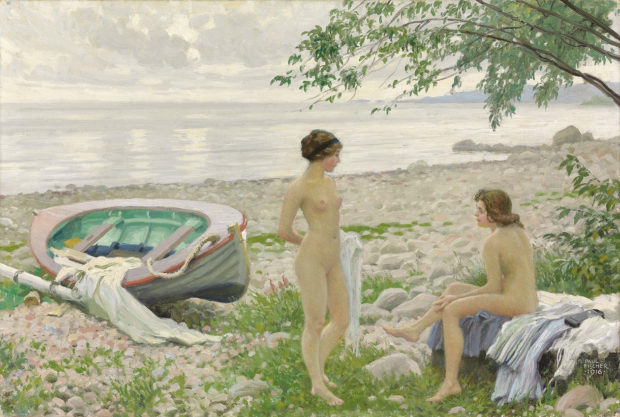 En la playa de Paul Fischer