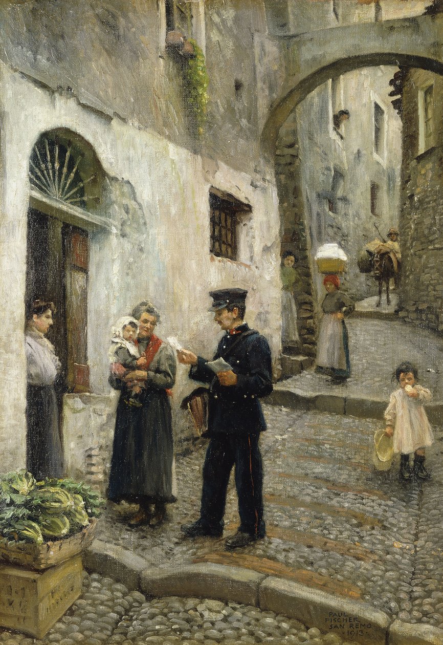 El correo de la mañana, 1913 de Paul Fischer
