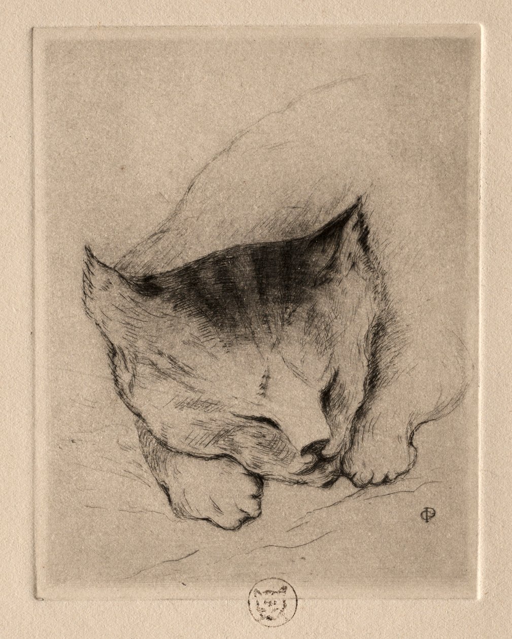 Seis grabados: Cabeza de un gatito de Paul Gachet