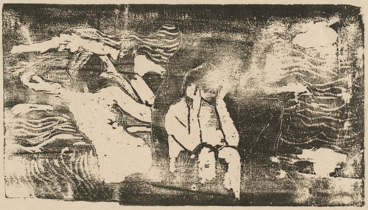 En las rocas negras de Paul Gauguin