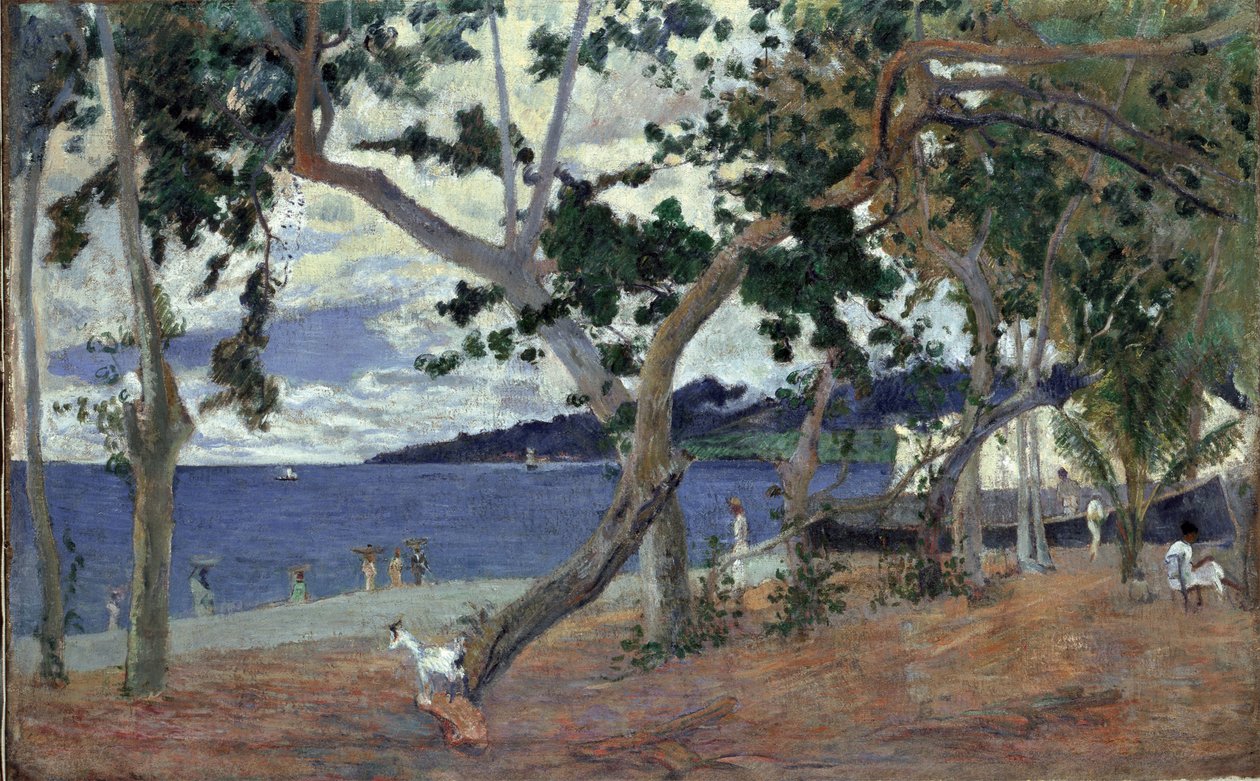 En la orilla del mar, Martinica de Paul Gauguin