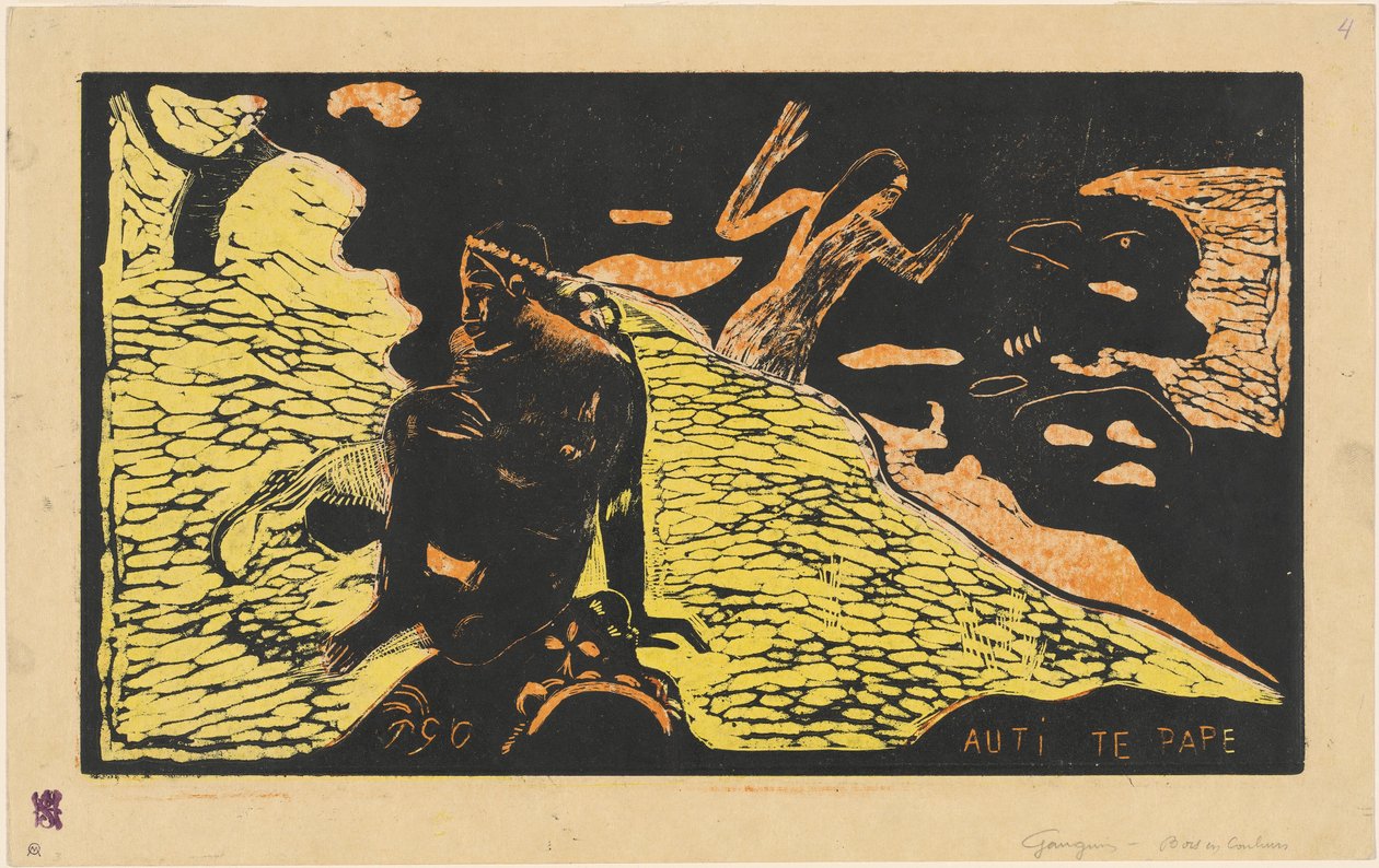 Auti te Pape (Mujeres en el río) de Paul Gauguin