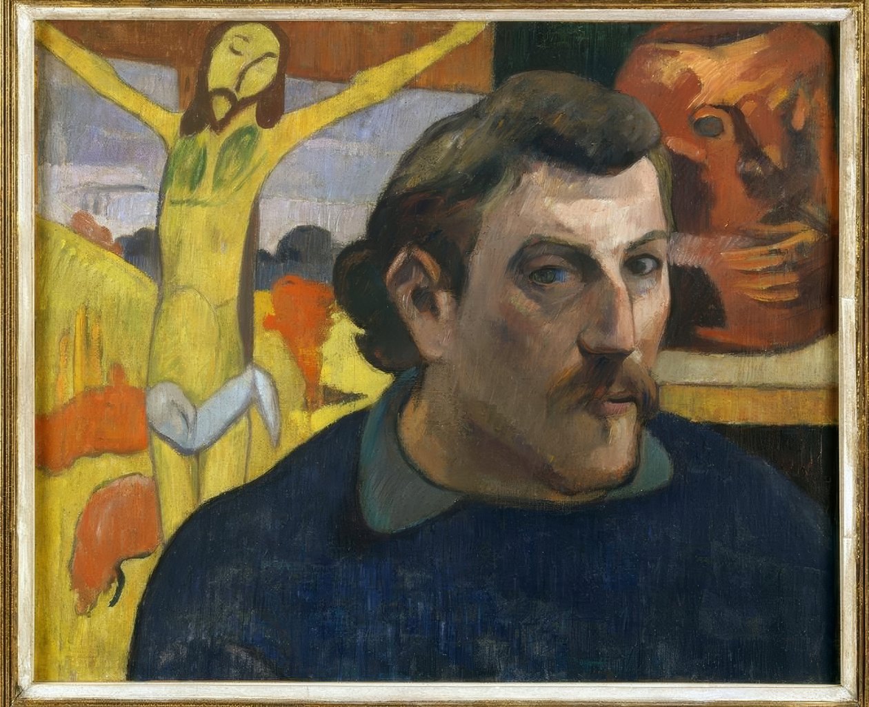 Autorretrato con Cristo amarillo de Paul Gauguin