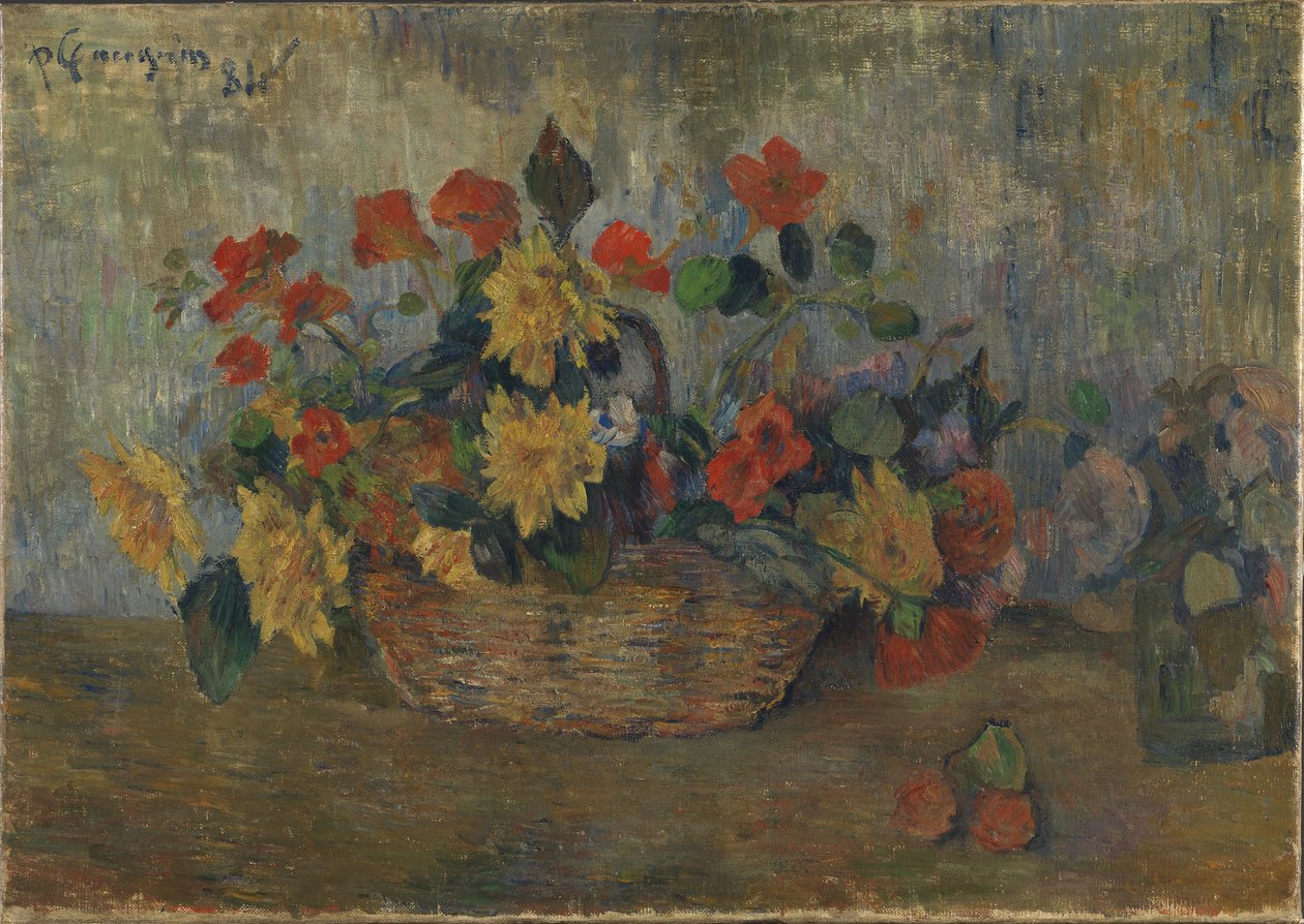 Cesta con flores, 1884 de Paul Gauguin