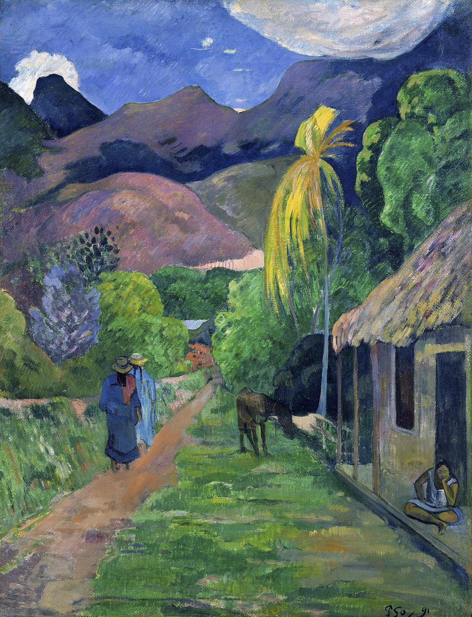 Francés: Calle Rue de Tahiti en Tahití de Paul Gauguin