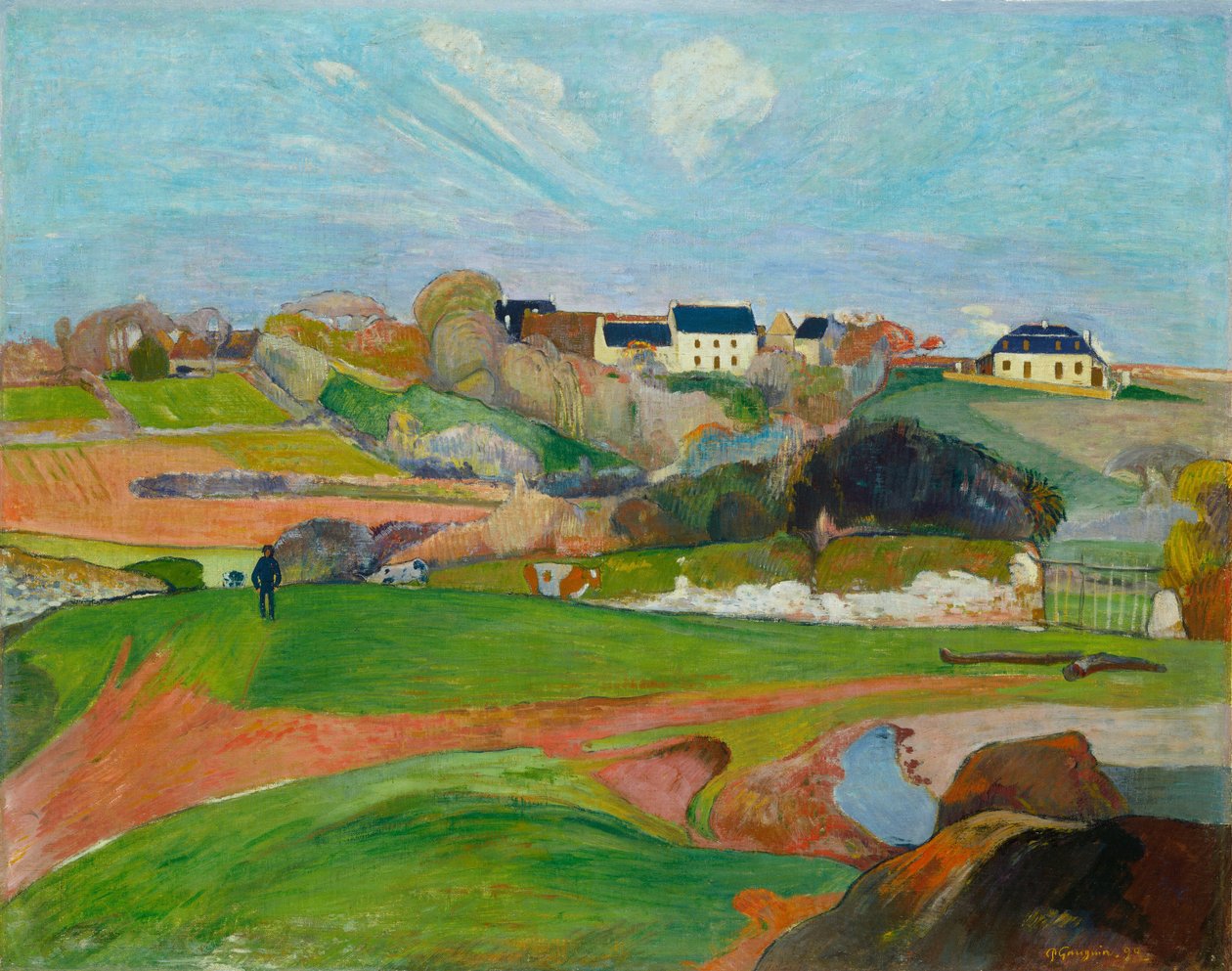 Paisaje en Le Pouldu de Paul Gauguin