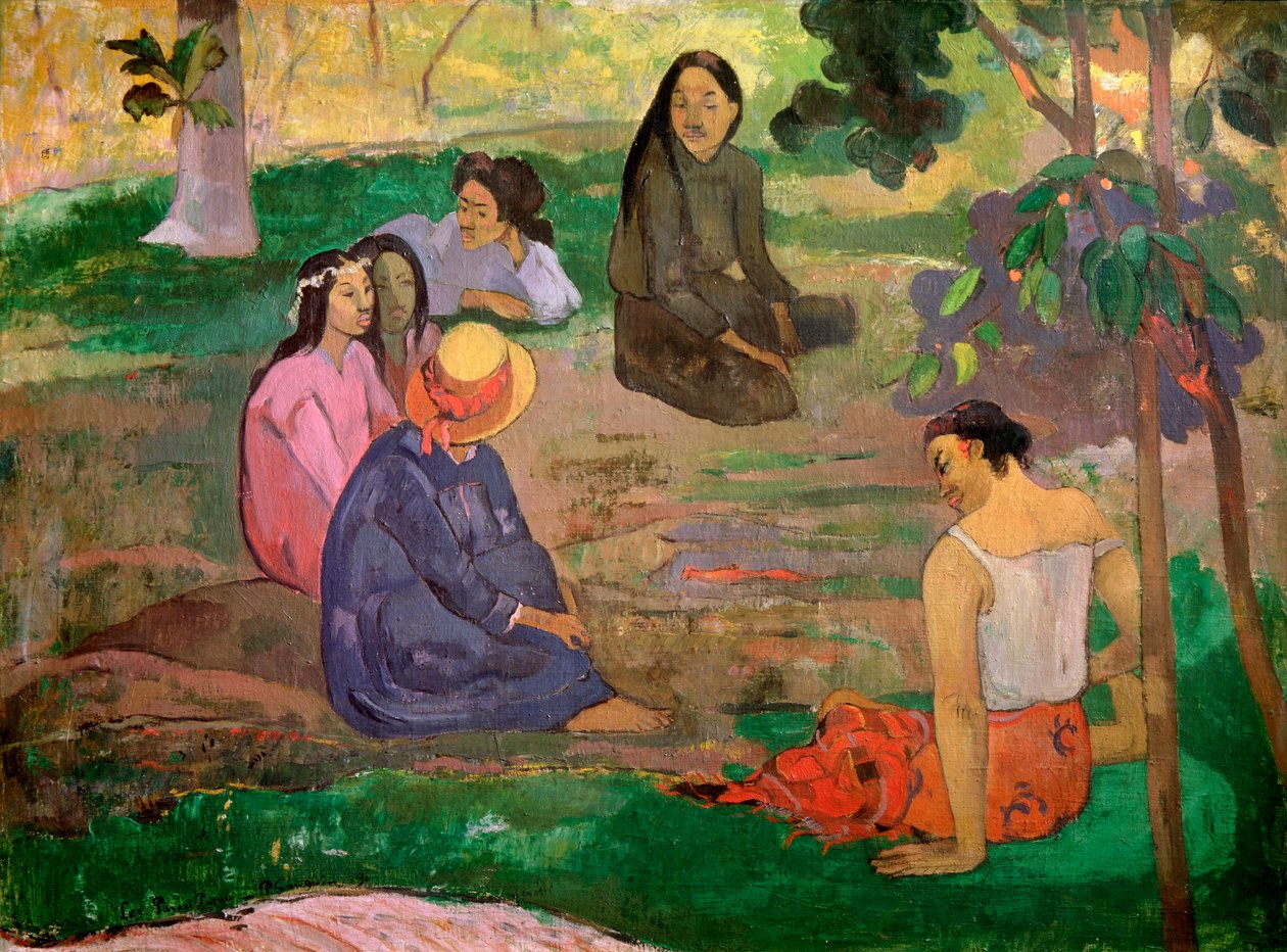 Les Parau Parau Conversación, 1891 de Paul Gauguin