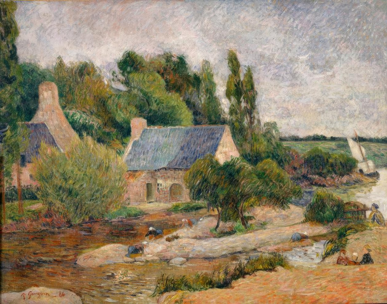 Las lavanderas en Pont-Avén de Paul Gauguin