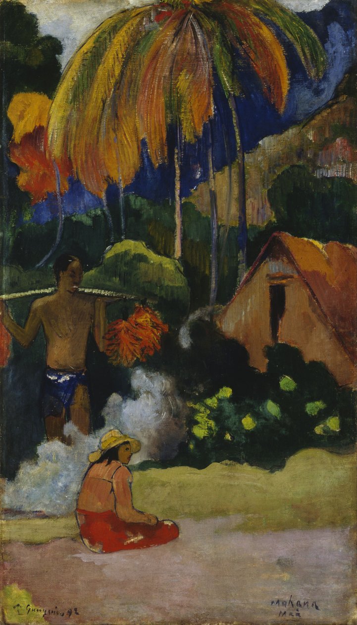 Mahana Maà Paisaje en Tahití de Paul Gauguin