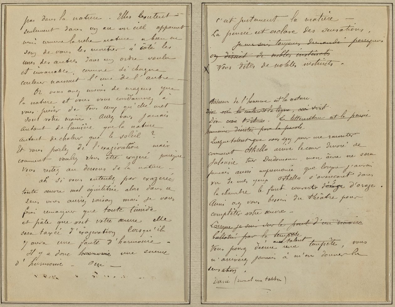 Páginas de manuscrito [verso] de Paul Gauguin