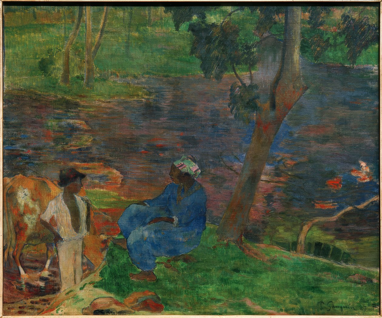 Martinica (En la orilla del estanque) de Paul Gauguin