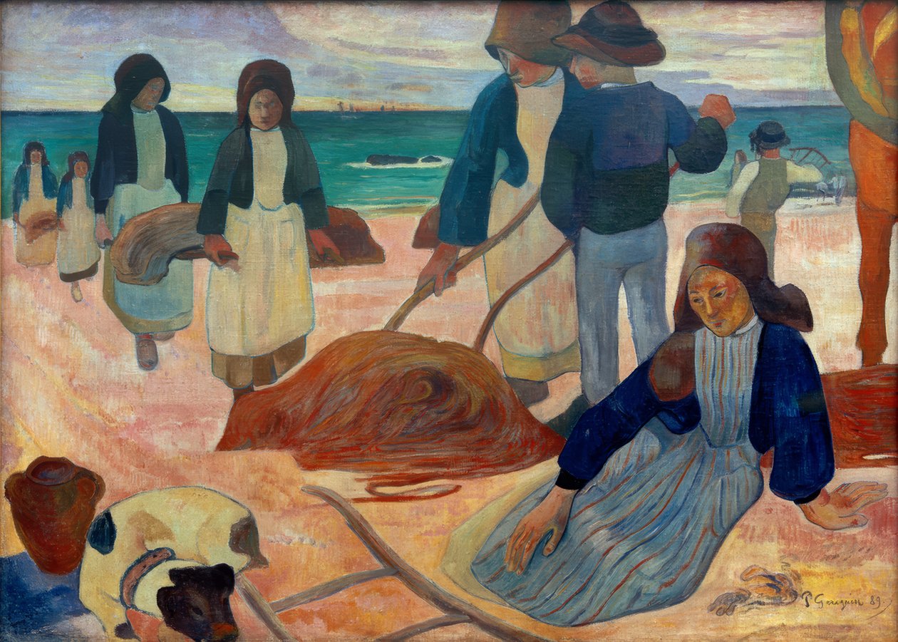 Recolectoras de algas II (Recolectoras bretonas de algas II) de Paul Gauguin