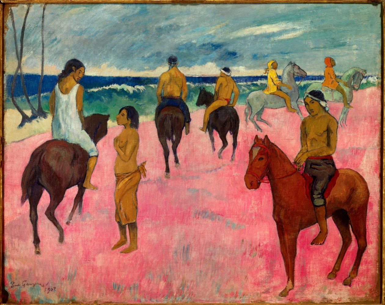 Jinetes en la playa, 1902 de Paul Gauguin