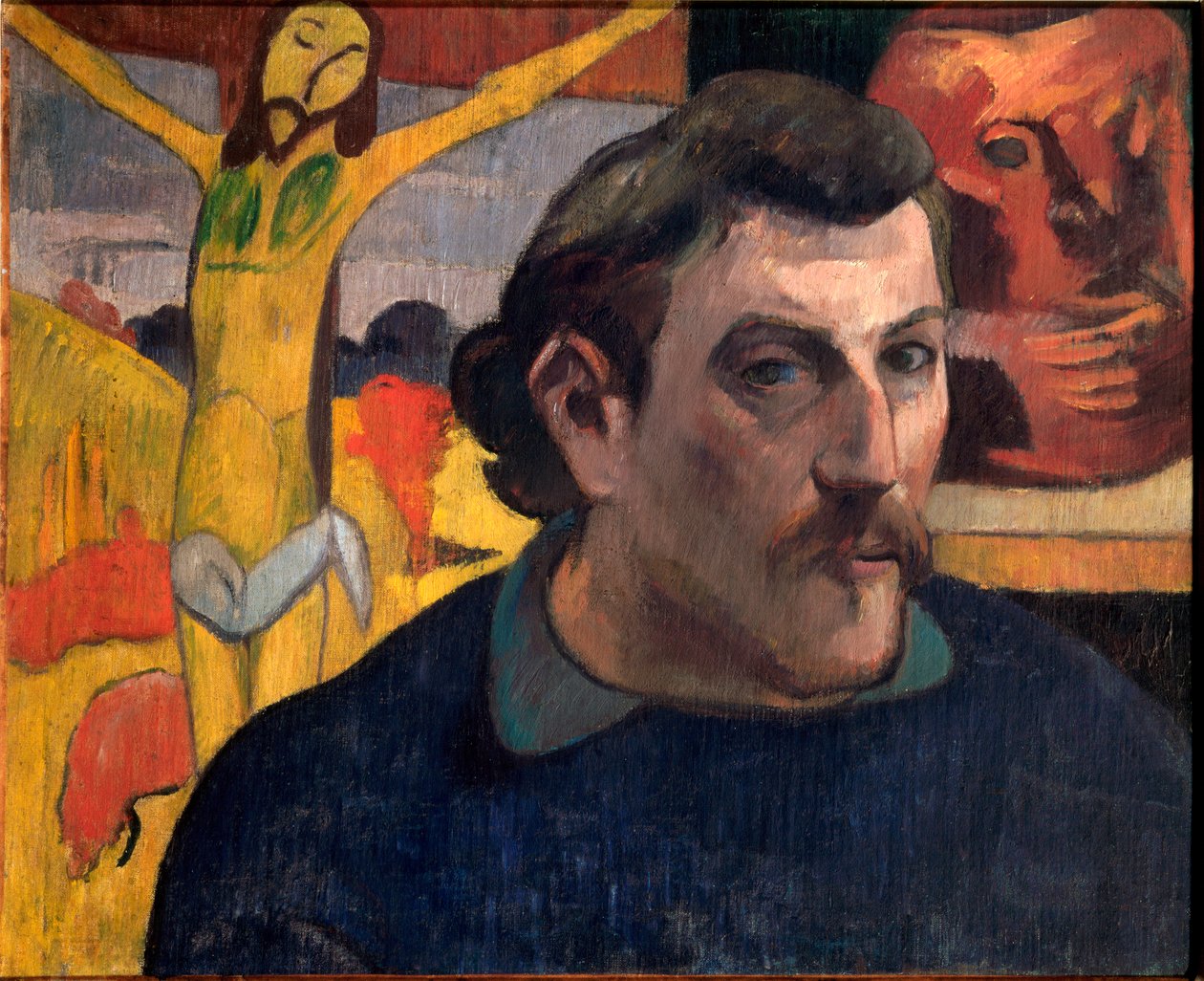 Autorretrato con Cristo Amarillo de Paul Gauguin