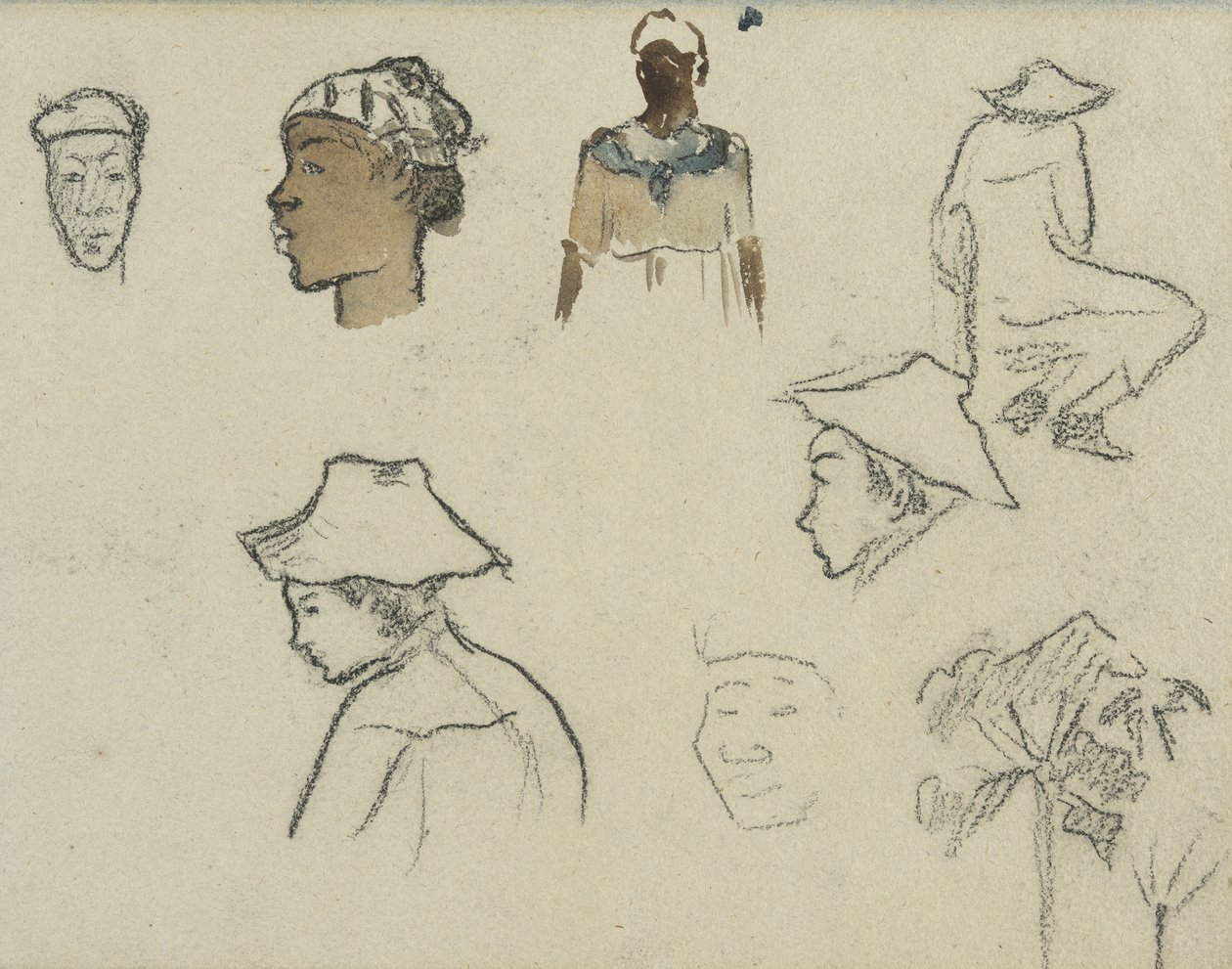 Bocetos de figuras y follaje de Paul Gauguin