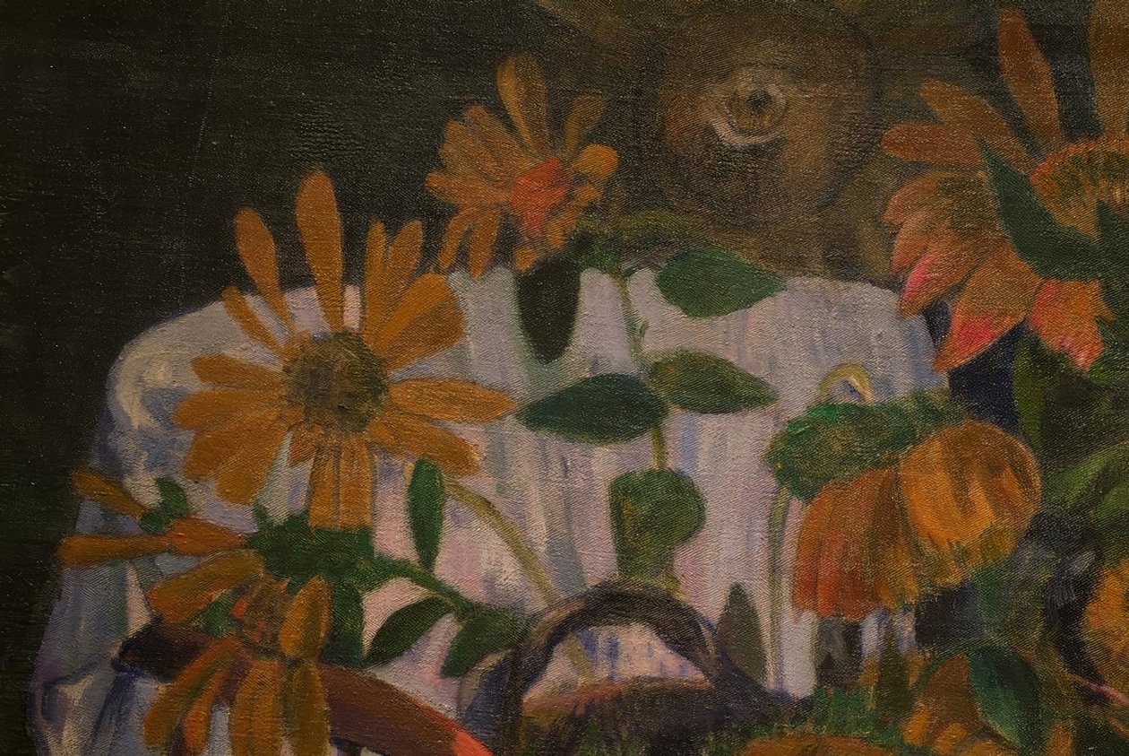 Girasoles en una silla de Paul Gauguin