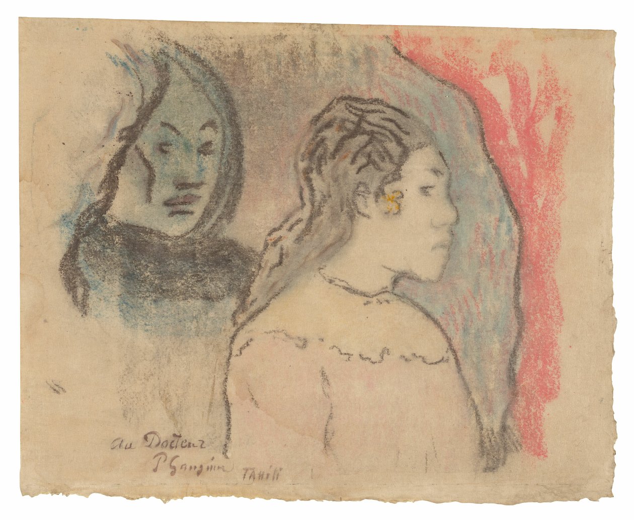 Estudio de cabezas tahitianas de Paul Gauguin