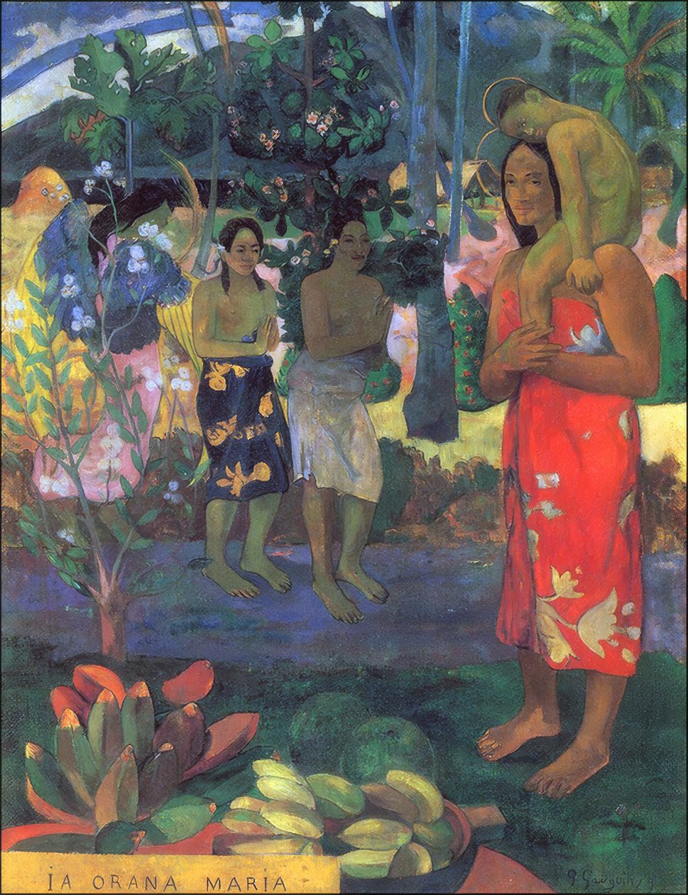 Tahiti: Ia Orana Maria (Ave María) 1891 de Paul Gauguin