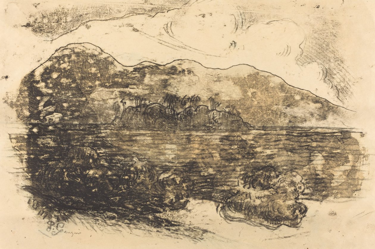 Costa tahitiana [recto], c. 1900 de Paul Gauguin