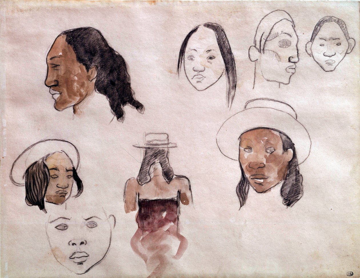 Cabezas tahitianas de Paul Gauguin