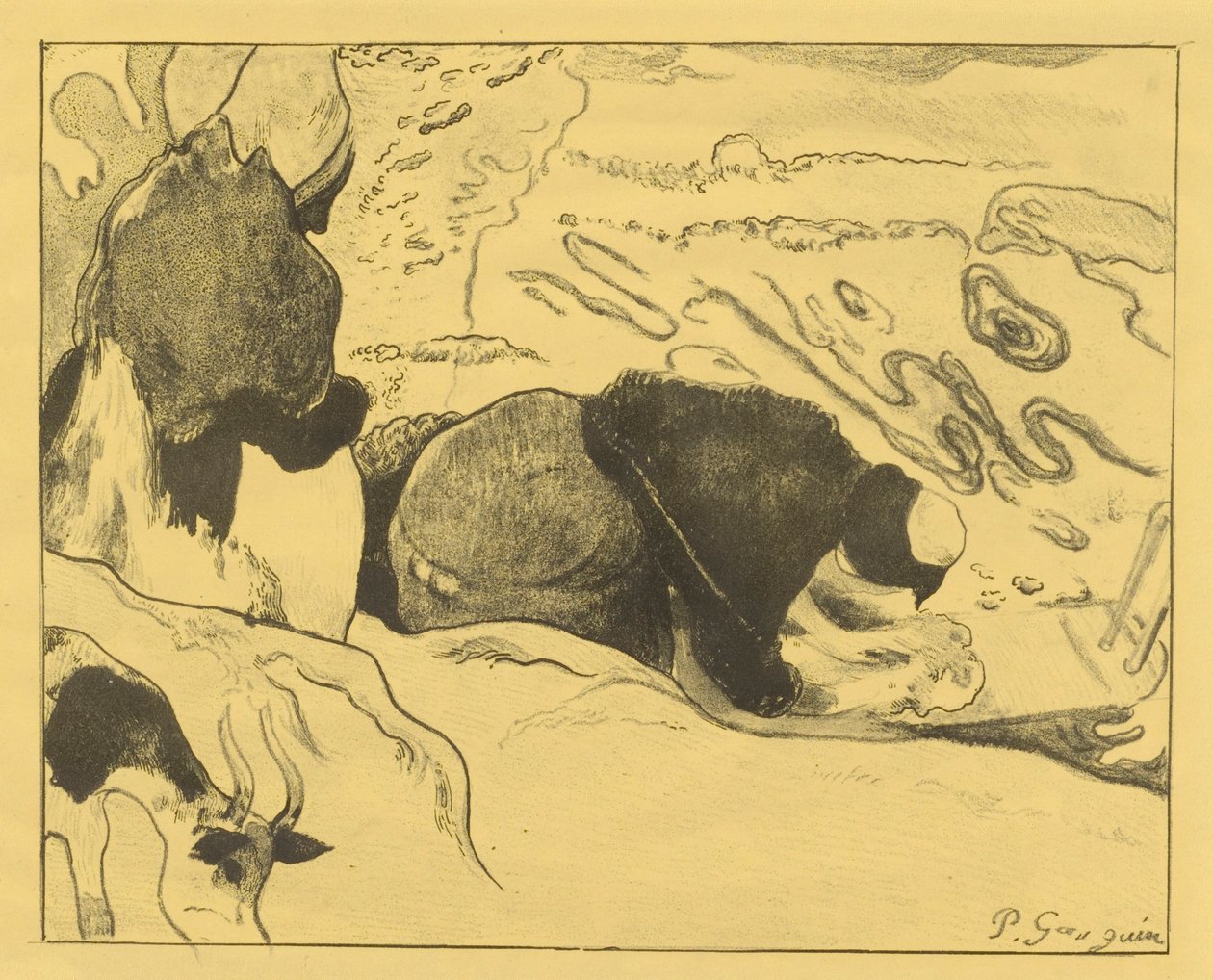 Las lavanderas de Paul Gauguin