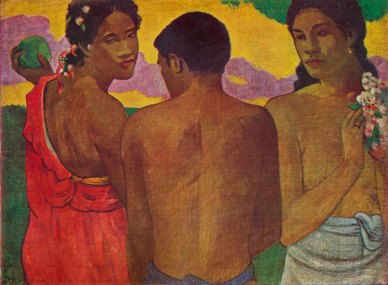 Los tres tahitianos, 1899 de Paul Gauguin