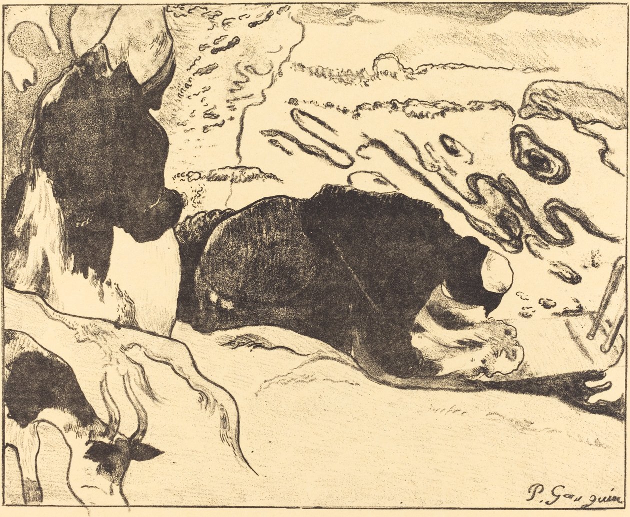 Las lavanderas de Paul Gauguin