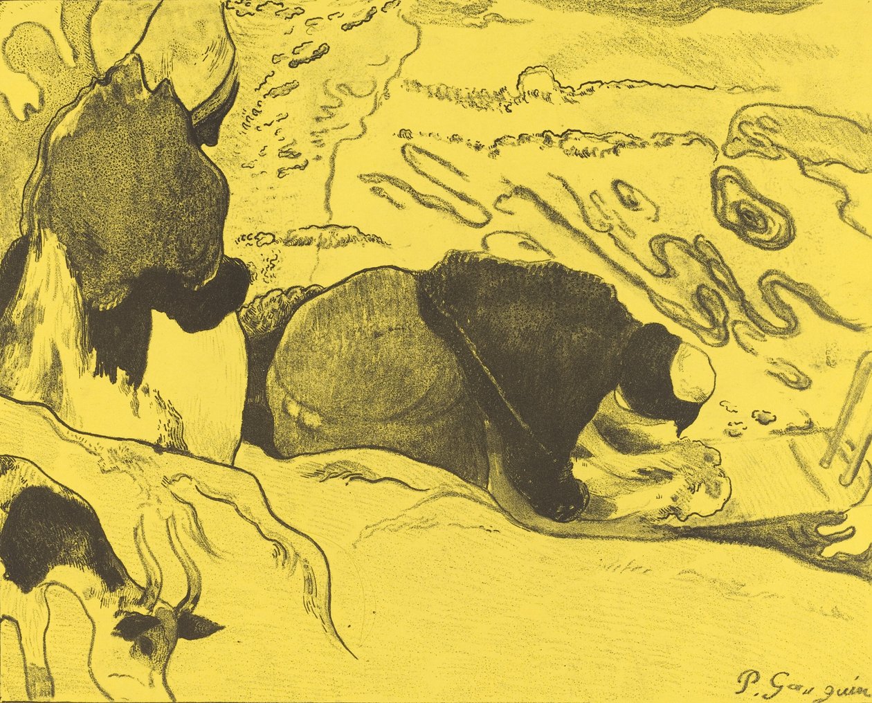 Las lavanderas, 1889 de Paul Gauguin
