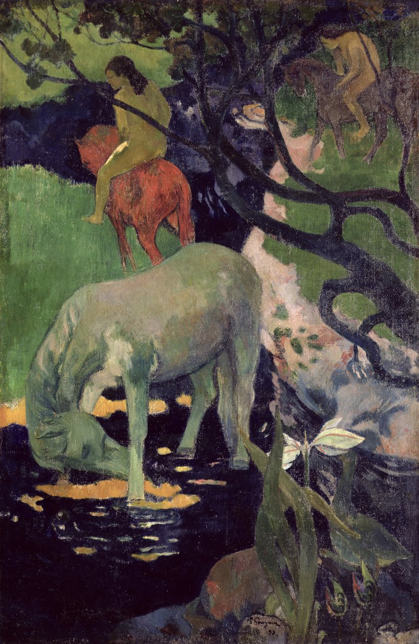 El caballo blanco, 1898 de Paul Gauguin